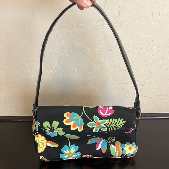 GUESS mini bag, canvas with floral print, RARE! 9”x5” - Picture 10 of 14